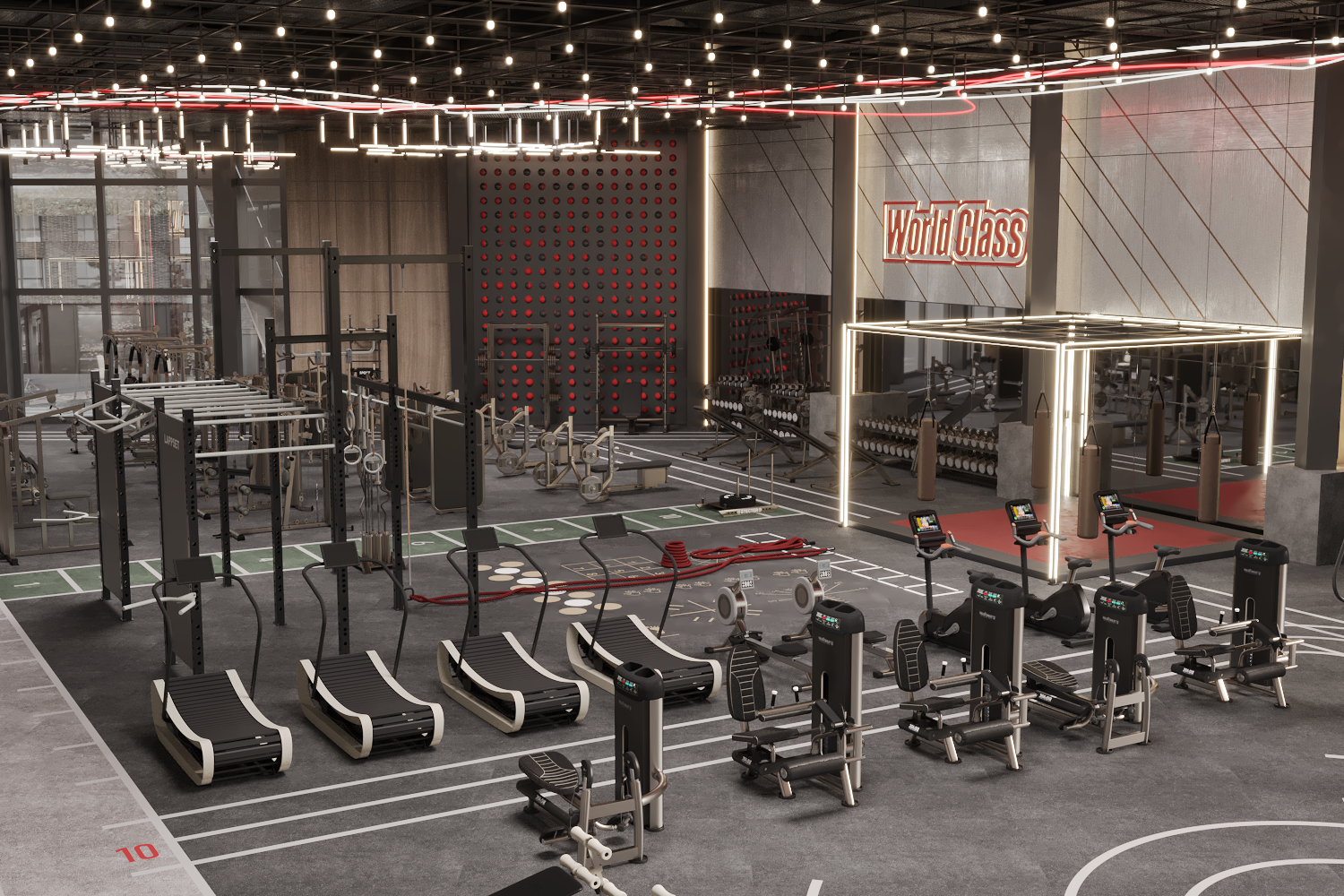Оборудование Technogym в тренажёрном зале